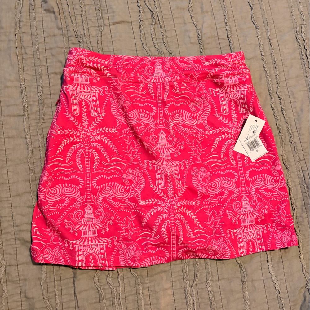 J. McLaughlin Pink and White Patterned Women's Skort.